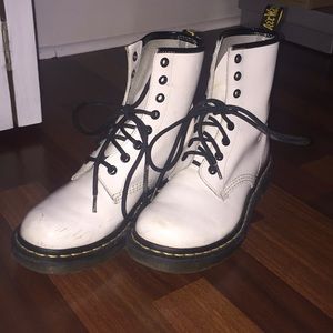 White dr. Martens boots
